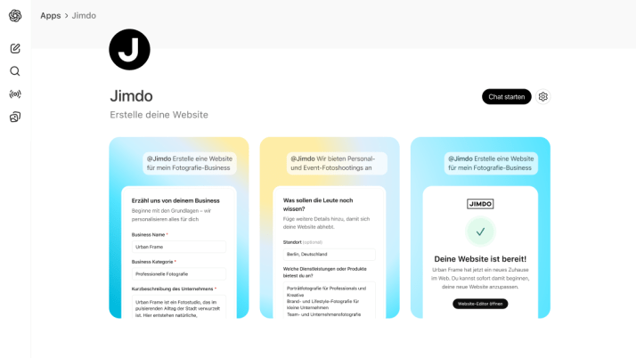 Wir haben einen Website-Creator in ChatGPT gebaut. Und das aus gutem Grund.