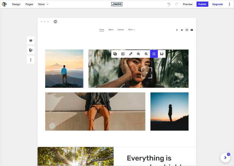 focuspunt voor foto instellen in Jimdo