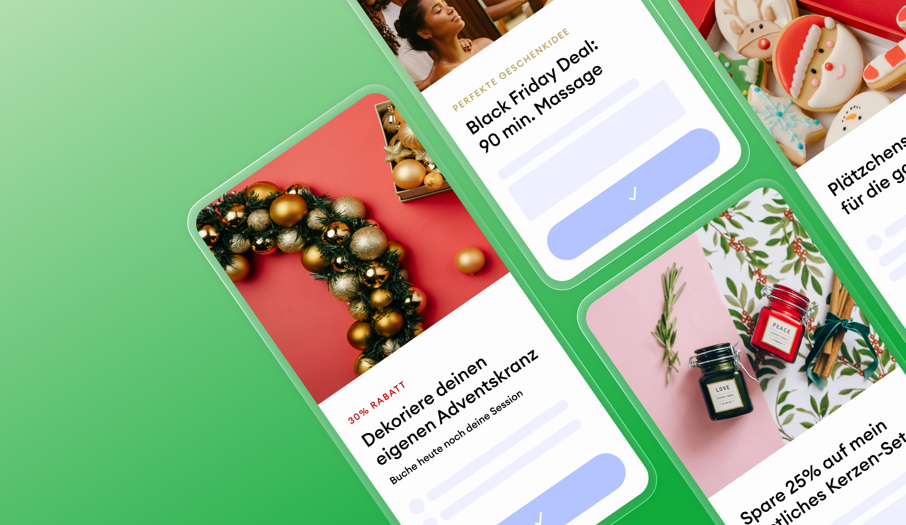 Weihnachtsangebote für Selbstständige mit Jimdo Flows – Beispiel für saisonale Aktionen